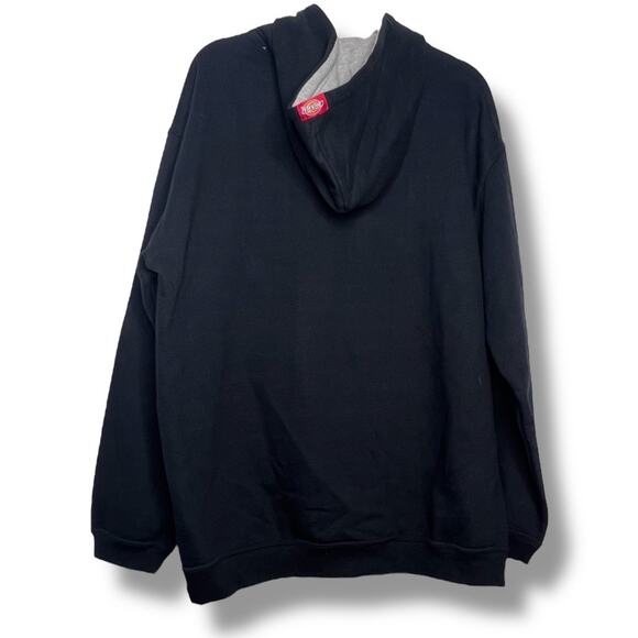 Vintage Men's Dickies Black Hoodie Sweatshirt with Metallic Logo Size Large - Picture 5 of 5